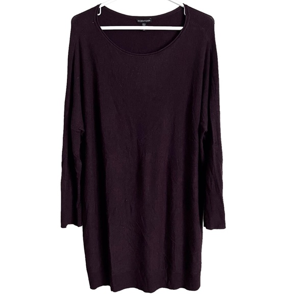 Eileen Fisher Women’s Small Oversized Purple Tunic Sweater Dress Long Sleeve - Picture 1 of 8